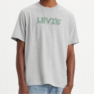 LEVI’S | Graphic Relaxed Short Sleeve Tee In Grey & Teal Size XXL